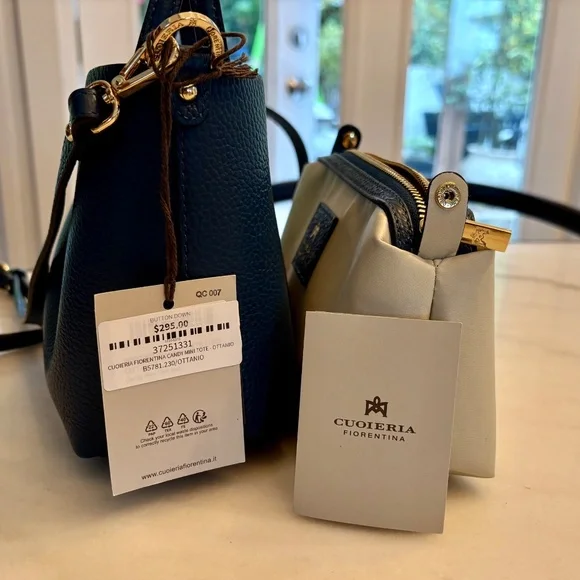 Cuoieria Fiorentina Candy Tote Bag - Navy - NWT (Made in Italy) - Picture 5 of 9